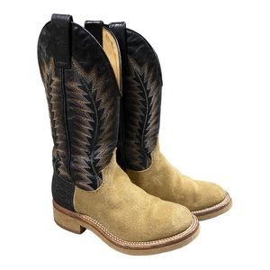 Roper Cowboy Boots Suede and Leather Made in Spain Size 7